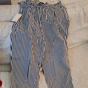 Zara basics striped trousers